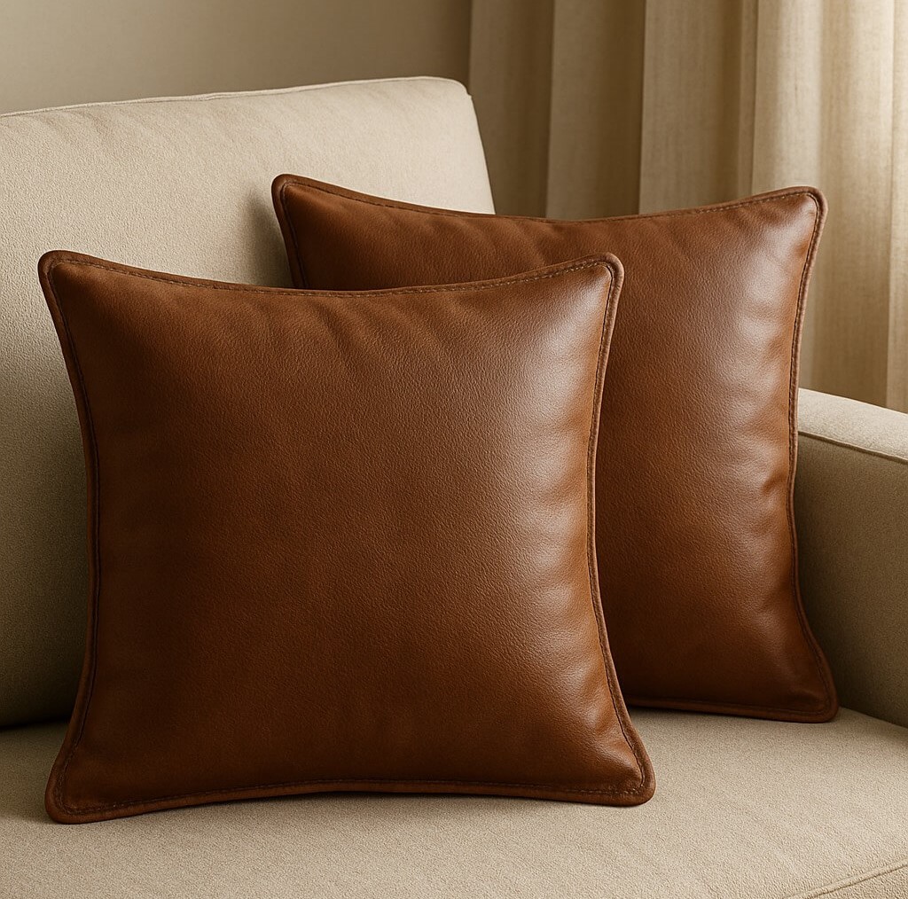 leather cushion covers