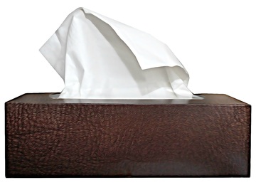 leather tissue box